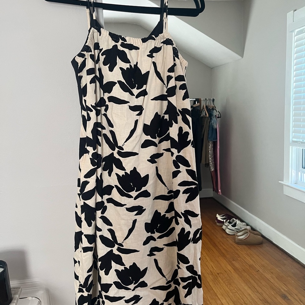 Target Black and Cream Floral Maxi Dress